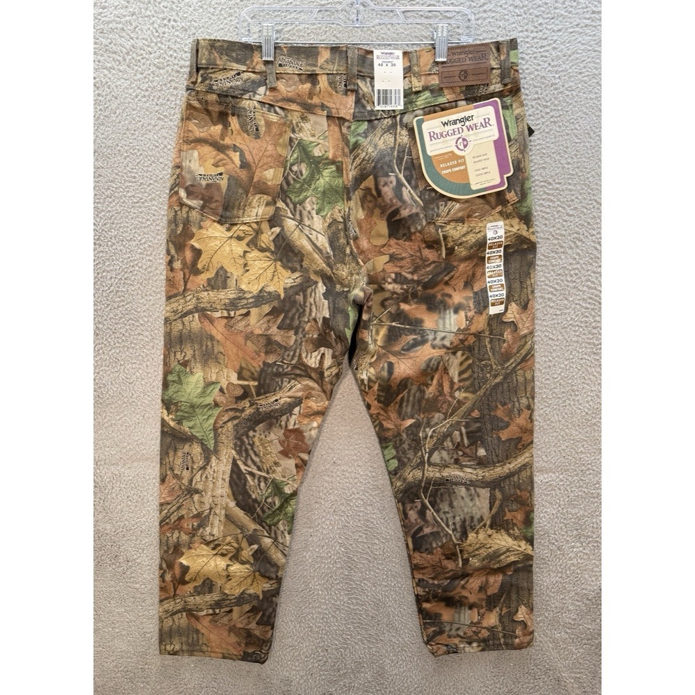Vintage Wrangler Jeans Mens‎ 40x30 Camouflage Rugged Wear Advantage Timber Camo